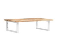vidaXL Basin Shelf Wall Mounted Bathroom Countertop Steel & Solid Wood Acacia