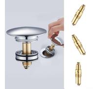 Basin Sink Bath Pop Up Click Clack Plug, A1112 Replacement Waste Pop Up Clack Slotted Plug Bolt Spring, for Most Bathroom Bathtub Sink Drain Stopper(3pcs),3pcs