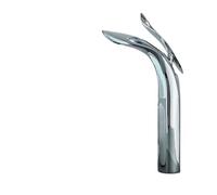 Basin Sink Faucet Minimalist Design Single Handle Hot and Cold Water Mixer Tap Hole Deck Mounted Washbasin Crane(Chrome)