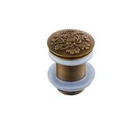 Basin Sink Pop Up Drain Bathroom Basin Sink Pop Up Drain Antique Brass Carved Waste Stopper Clic-clac Waterlet Vanity Drainer For Kitchen Bathroom(ZR2023-9)