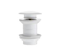 Basin Sink Pop Up Drain Black Gold Basin Sink Drainer Corrosion Resistant Pop Up Push Button Waste Trap With Overflow Kitchen Bath Drain Stopper No Hole for bathroom(White No Hole)