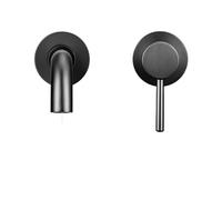 Basin tap， 1 Pcs Basin Faucet Sink Wall Mounted Brass Matte Black Single Handle(Gunmetal 210)