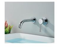 Basin tap Bathroom Basin Faucet Brushed Golden Concealed Wall Mounted Faucet Tap 360 Rotation Single Handle Hot Cold Water Bath Mixer Tap For home decoration(Chrome)