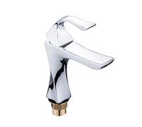 Basin Tap, Bathroom Sink Mixer Tap Modern Chrome-Plated Single-Lever Counter Basin Hot and Cold Water Faucet, Copper Single-Hole Washbasin Faucet, Suitable for Toilets and Bathrooms