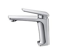 Basin Tap Single Handle Single Hole Bathroom Faucet with Hot and Cold Logo Basin Faucet Brass Taps with Aerator The Water Flow is Soft and Comfortable,Chrome(Brushed Gold) Beauty Comes