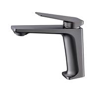 Basin Tap Single Handle Single Hole Bathroom Faucet with Hot and Cold Logo Basin Faucet Brass Taps with Aerator The Water Flow is Soft and Comfortable,Chrome(Brushed Gold) Beauty Comes