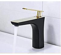 Basin Taps Basin Mixer Taps Bathroom Sink Taps Basin faucets Modern Bathroom Faucet Waterfall faucets hot and Cold Water tap Single Hole Basin taps-White (Color : White Chrome) Good (Black d A)