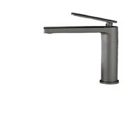Basin Taps Bathroom White/Gray Bronze Solid Brass Basin Sink Tall Faucet Single Handle Water Mixer Bath Tap High and Short(Color-5)
