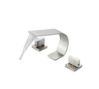 Basin Taps Brushed Gold Bathroom Faucets Square Basin Mixer Sink Faucet Gourmet Washbasin Tapware Hot&Cold Water Tap(Color-3)