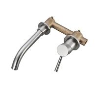 Basin Taps Matte Black Basin Faucet Brass White Bathroom Sink Wall Mounted Mixer Tap Single Handle Vessel Water(Color-2)