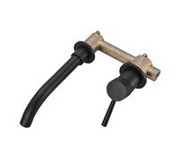 Basin Taps Matte Black Basin Faucet Brass White Bathroom Sink Wall Mounted Mixer Tap Single Handle Vessel Water(Color-7)