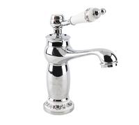 Basin Taps Mixers Bathroom Sink Mixer Tap Vintage Floral Ceramic Single Handle Cold Hot Water Bronze Faucet for Bathroom Basin Sink Home Decoration