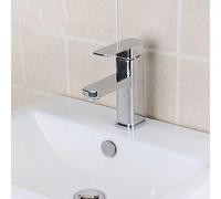 Basin Taps Square Bathroom Sink Taps Modern Waterfall Basin Mixer Tap Smooth Single Lever Hot and Cold Lavatory Vanity Sink Tap