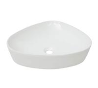 vidaXL Basin Triangle Ceramic White 50.5x41x12cm Bathroom Countertop Sink