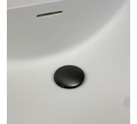 Basin Waste Click Clack Sink Plug Bathroom Unslotted Push Button Gunmetal Grey