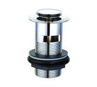 Basin Waste Pop Up Click Clack Slotted Sink Plug, Push Button, Chrome