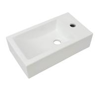 Basin with Faucet Hole Rectangular Ceramic . Wash Basin Wash Basins vidaXL