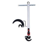Basin Wrench High Carbon Steel Adjustable Sink Wrench 180° Rotating Head Spring Loaded Jaw for Plumbing Tasks in Tight Spaces 10mm to 64mm