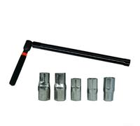 Basin Wrench with Single Lever Mixer Taps Swivel Claw for Right and Left Hand Drive Plumbing Tasks with 6 Hex Socket Sizes 8 12mm
