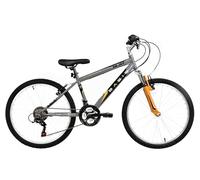 Basis Bikes Bolt Hardtail Mountain Bikes Boys Kids 24in Wheel - Grey and Orange