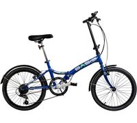 Basis Compact Folding Commuter Bicycle 20" Wheel 6 Speed Metallic Blue