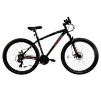 Basis El Toro Hardtail Mountain Bike, 27.5in Wheel 15in Frame - Black/Red in Black | Size: 15 inches Basis Black 15 inches