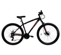Basis El Toro Hardtail Mountain Bike, 27.5in Wheel, 19in Frame - Black/Red in Red | Size: 19 inches Basis Red 19 inches