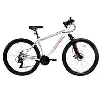 Basis El Toro Men's Hardtail Mountain Bike, 27.5In Wheel, 15in Frame - White/Red