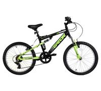 Basis Gator Mountain Bike Kids Full Suspension MTB 20" Black/Green