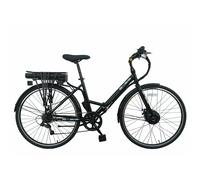 Basis Hybrid Full Size Folding Electric Bike 700c Wheel Black/Green 9.6Ah