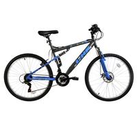 Basis Link DS Full Suspension Mountain Bike, 26" Wheel - Graphite/Blue