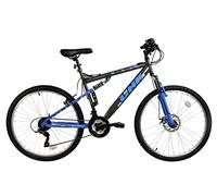 Basis Link DS Full Suspension Mountain Bike, 26" Wheel - Graphite/Blue
