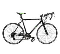 Basis Tourmalet 14 Adults Road Bike, Alloy Frame, 700c Wheel, 14 Speed - Black/Lime (59cm)
