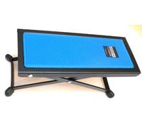 Basix Guitar Footstool Made of Metal with Non-Slip Plastic Cushion in Blue Easy Height-Adjustment with Grid (Footstool)