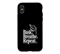 Bask Breathe Repeat Funny Reptile Lizard Case for iPhone X/XS