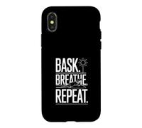 Bask Breathe Repeat Funny Reptile Lizard Case for iPhone X/XS