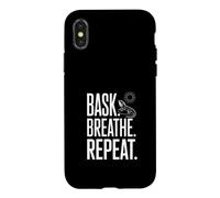 Bask Breathe Repeat Funny Reptile Lizard Case for iPhone X/XS