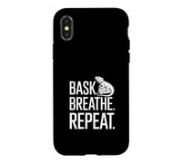 Bask Breathe Repeat Funny Reptile Lizard Case for iPhone X/XS