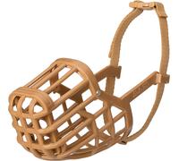 Baskerville Classic Basket Muzzle - Dog can Pant and Drink, Prevents Biting and Food Waste Scavenging, Strong TPR, Ideal for Longer Nosed Dogs, Breathable Dog Training Muzzle for Medium Dogs (Size 6)