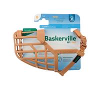 Baskerville Classic Basket Muzzle - Dog can Pant and Drink, Prevents Biting and Food Waste Scavenging, Strong TPR, Breathable Dog Training Muzzle for Long Nosed Medium to Large Dogs (Size 8)
