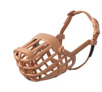 Baskerville Classic Basket Muzzle - Dog can Pant and Drink, Prevents Biting and Food Waste Scavenging, Strong TPR, Ideal for Longer Nosed Dogs, Breathable Dog Training Muzzle for Medium Dogs (Size 5)