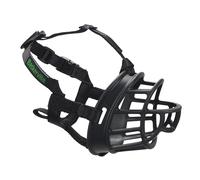 Baskerville ULTRA Muzzle - Patented Humane Design, Breathable, Dog can Pant and Drink, Adjustable, Padded, Dog Training Muzzle for Small Dogs, Prevents Biting, Wildlife Scavenging (Size 1)