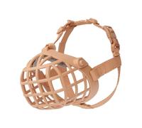 Baskerville Wide Fit Muzzle - For large broad nosed dogs, Boxer, Rottweilers, Breathable, Dog can Pant and Drink, Prevents Biting, Dog Training Muzzle for Medium and Large Dogs (Size 1)