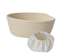 Basket - 20 x 24 x 8 cm, Handmade Cotton Rope, Sour Dough Container, Pastry Storage, Kitchen Gadget | Durable Material Use of Bakery Kitchen in May