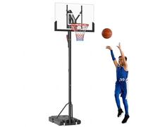 Basket Ball Hoop Outside, Adjustable Height 2.35-3.1M Basket Ball Net Free Standing on Wheels Outdoor Games for Kids for Backyard Driveway Indoor Garden