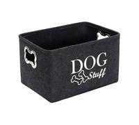 Basket for Dog Toys Storage, Pet Toy Box with Handle, Cat Toy Container Organiser, Decorative Bin for Pet Accessories, Ideal for Dog Stuff Storage and Home Decor Living Room, 10.63 x 9.84 inches