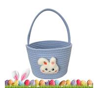 Basket for Easter, Easter Basket,Cute Rabbit Candy Storage Container - Easter Bunny Basket, Cute Bucket Bags with Handle for Candy Hunting Eggs