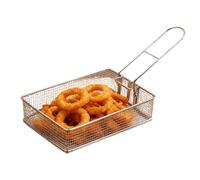 Basket for French Fries and Chips, Portable Fryer Strainer, Multipurpose Food Strainer with Handle - for Camping Picnics Hiking Party Barbecue Kitchen Restaurant Bedroom