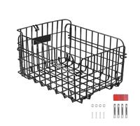 Basket Hinge behind the Bike - 50 kg Folding Metal Basket Large Capacity Cycling Bag for Shopping Luggage and Accessories - Compatible Bikes Route Mountain Daily