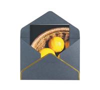 Basket Lemons Print Greeting Card Paper, Half Fold To Cards For Birthday, Wedding, Party.